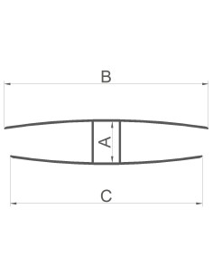 Perfil H de 16 mm de Policarbonato - Caja de 30 ml 2