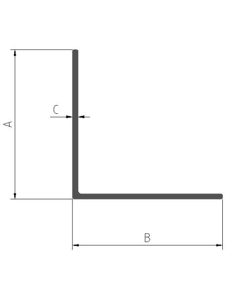 Cantonera regulable 75x75x2 mm en PVC - Caja de 30 ml