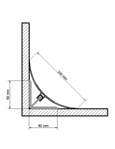 Perfil Sanitario de 100 mm y Soporte de 40x40 mm en PVC - Caja de 60 ml 2