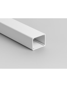Tubo Rectangular de 55x45 mm en PVC blanco caja 10 pzas de 3 mts