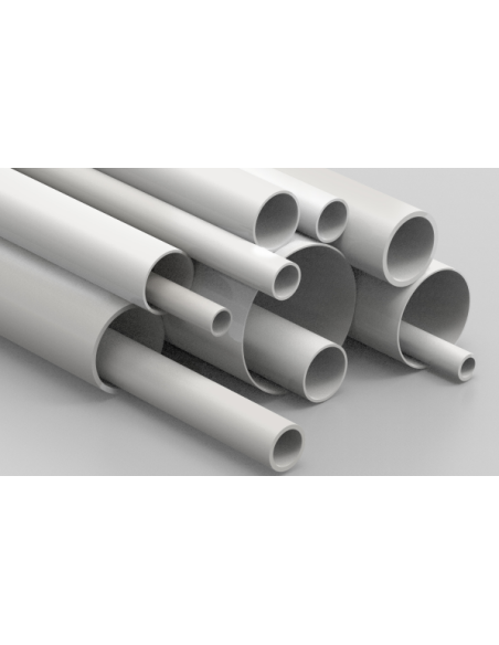 TUBO Ø 32X27mm. PVC blc.  caja 10 pzas. de 3 mts.
