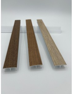 Perfil H de 8mm Madera -  Caja de 15ml